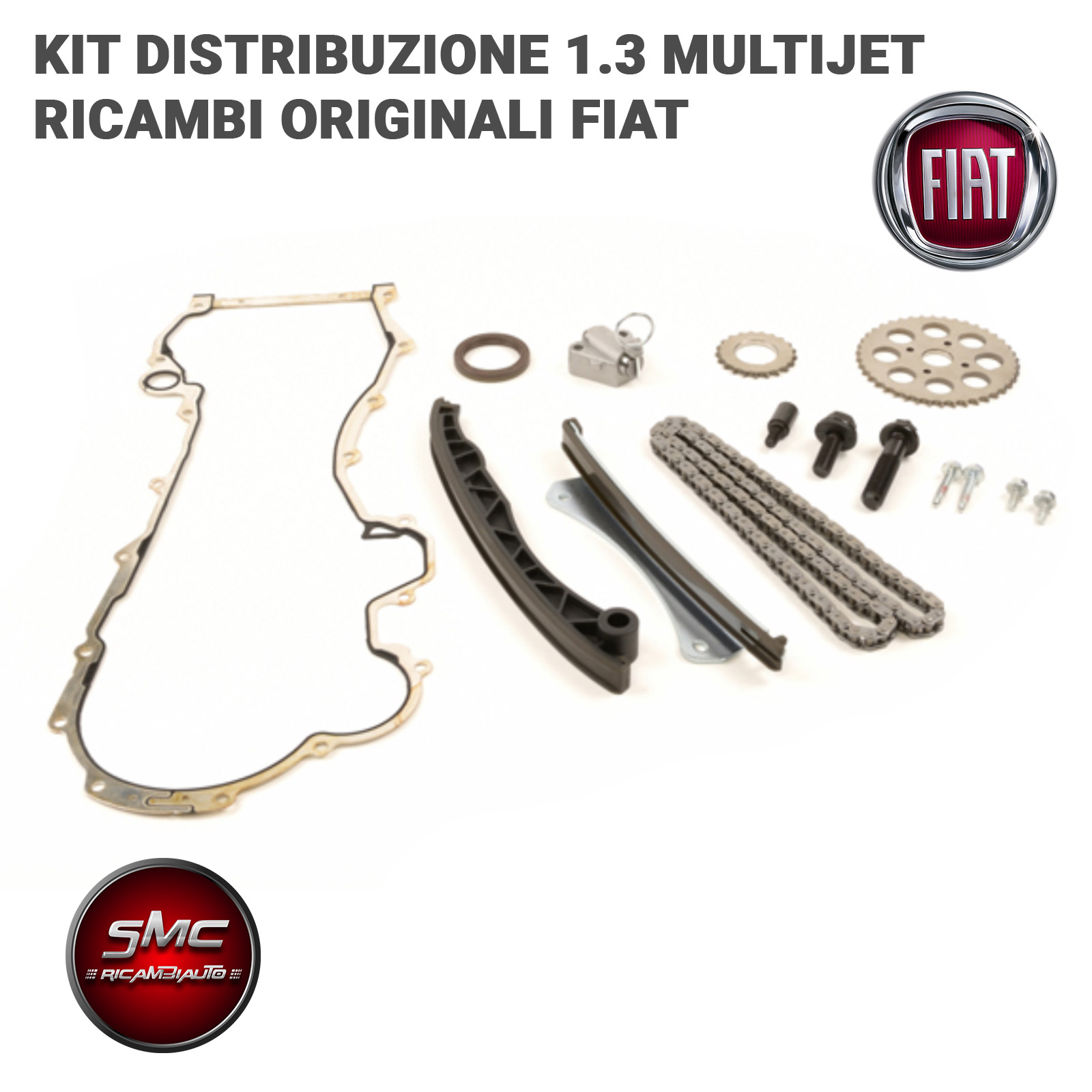 Kit Catena Distribuzione rinforzato Fiat 1.3 Multijet Ricambi auto SMC